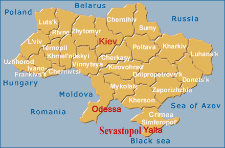 map of Ukraine